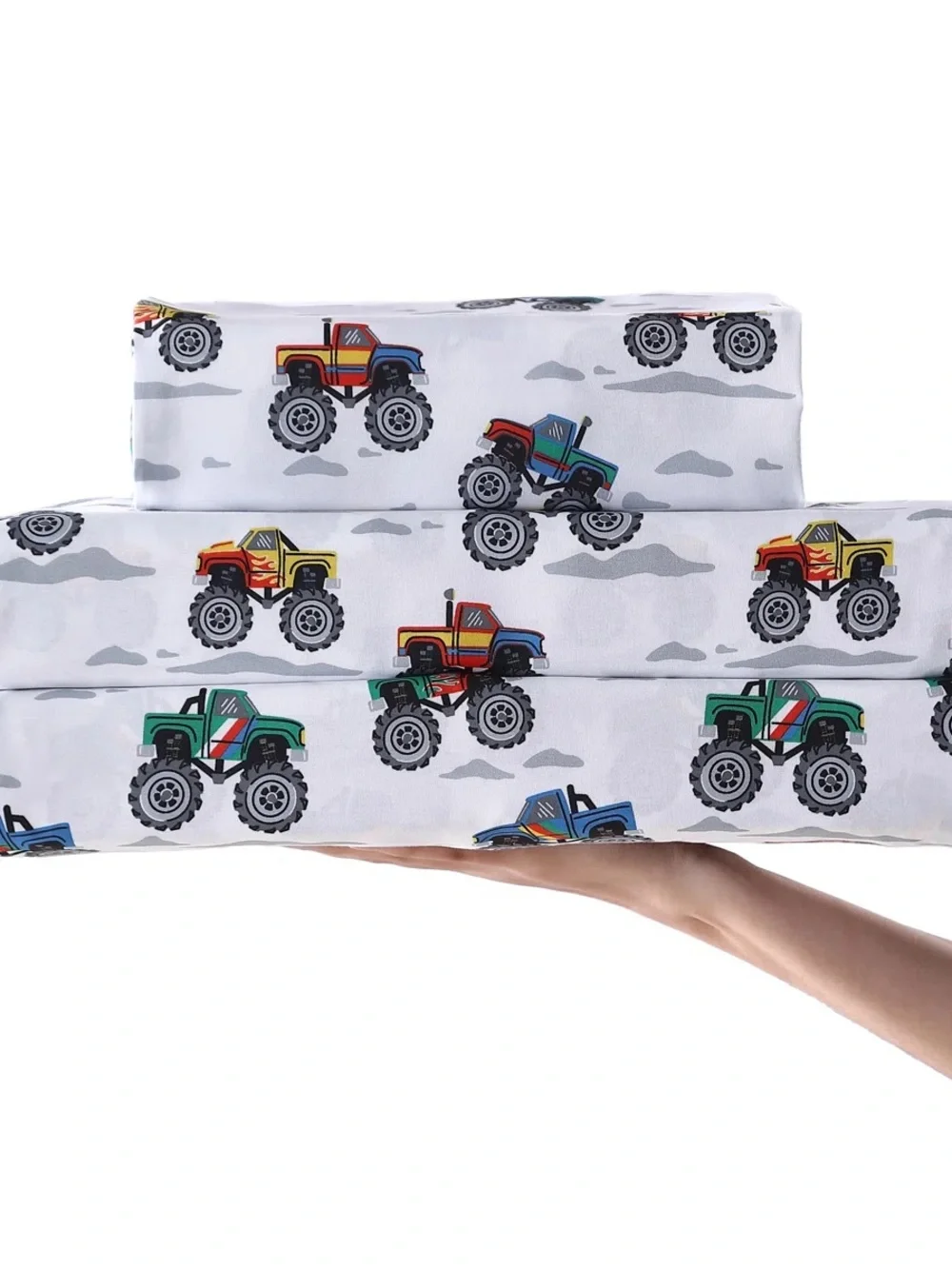 Poppy & Fritz Monster Trucks Microfiber Sheet Sets (Full / Double)